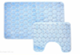 Набор ковриков для ванной комнаты BOMBINI CLASSIC 50*80/50*40см - LIGHT BLUE светло-голубой  1/25 - almadom96.ru - Екатеринбург