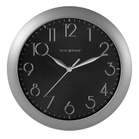 Часы настенные, модель 01, D 290мм, стекло минеральное, пластиковый обод, цвет-серебро Рельеф - almadom96.ru - Екатеринбург